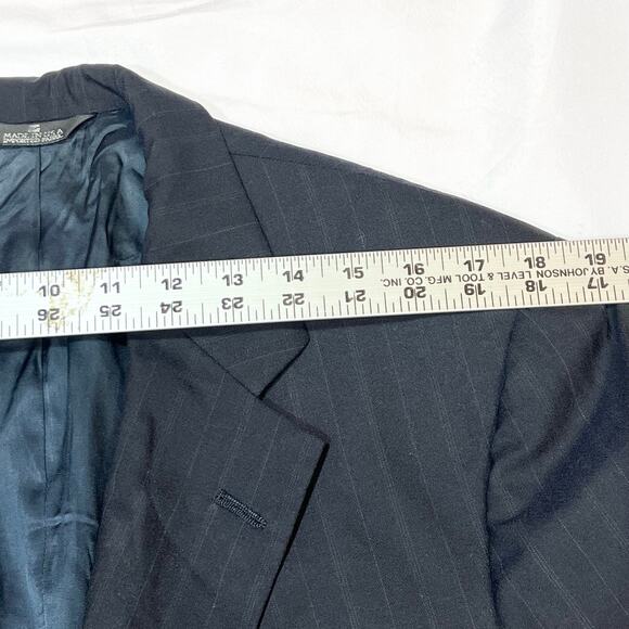 Chaps By Ralph Lauren Virgin Wool Blazer Large Blue Button Pockets Nordstroms - Picture 10 of 14